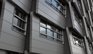 Preview wallpaper building, facade, windows, edges, gray