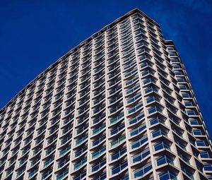 Preview wallpaper building, facade, windows, sky, blue