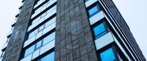 Preview wallpaper building, facade, windows, bottom view