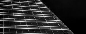 Preview wallpaper building, facade, windows, black and white