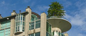 Preview wallpaper building, facade, windows, architecture, trees