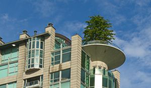 Preview wallpaper building, facade, windows, architecture, trees