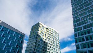 Preview wallpaper building, facade, windows, architecture, shadow, sky