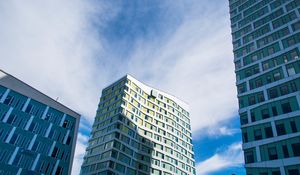 Preview wallpaper building, facade, windows, architecture, shadow, sky