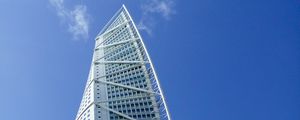Preview wallpaper building, facade, windows, sky, white, blue
