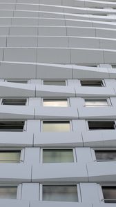Preview wallpaper building, facade, windows, relief, architecture, white