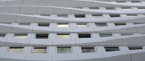 Preview wallpaper building, facade, windows, relief, architecture, white