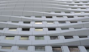 Preview wallpaper building, facade, windows, relief, architecture, white