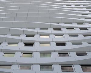 Preview wallpaper building, facade, windows, relief, architecture, white