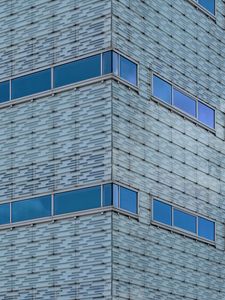 Preview wallpaper building, facade, windows, blue
