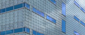 Preview wallpaper building, facade, windows, blue