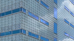 Preview wallpaper building, facade, windows, blue