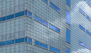 Preview wallpaper building, facade, windows, blue