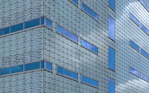 Preview wallpaper building, facade, windows, blue