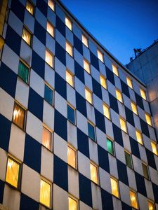 Preview wallpaper building, facade, windows, light, architecture