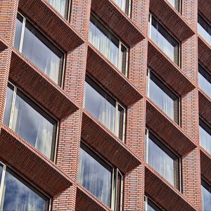 Preview wallpaper building, facade, windows, bricks
