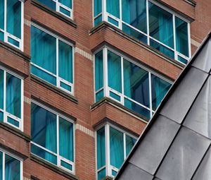 Preview wallpaper building, facade, windows, bricks, architecture