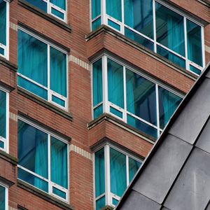 Preview wallpaper building, facade, windows, bricks, architecture