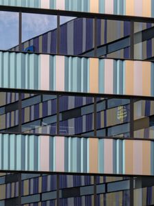Preview wallpaper building, facade, windows, stripes
