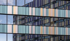 Preview wallpaper building, facade, windows, stripes
