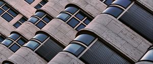 Preview wallpaper building, facade, windows, waves, architecture