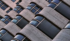 Preview wallpaper building, facade, windows, waves, architecture