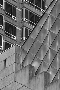 Preview wallpaper building, facade, windows, architecture, black and white