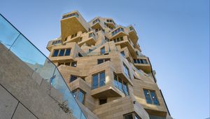 Preview wallpaper building, floors, facade, architecture, windows, bottom view