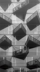 Preview wallpaper building, floors, facade, architecture, bw