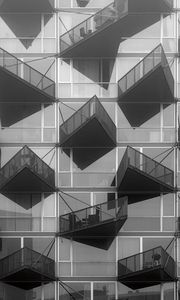 Preview wallpaper building, floors, facade, architecture, bw