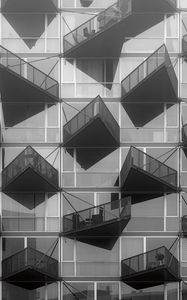 Preview wallpaper building, floors, facade, architecture, bw