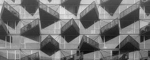 Preview wallpaper building, floors, facade, architecture, bw