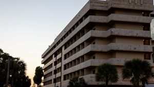 Preview wallpaper building, floors, facade, tree