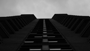 Preview wallpaper building, floors, windows, facade, dark