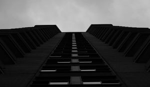Preview wallpaper building, floors, windows, facade, dark