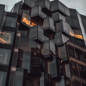Preview wallpaper building, glass, architecture, bottom view