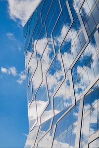 Preview wallpaper building, glass, architecture, reflection, clouds