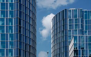 Preview wallpaper building, glass, architecture, blue