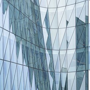 Preview wallpaper building, glass, blue, architecture