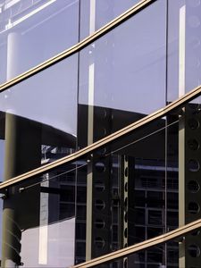 Preview wallpaper building, glass, facade, reflection, metal, beams