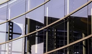 Preview wallpaper building, glass, facade, reflection, metal, beams