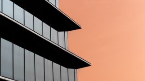 Preview wallpaper building, glass, facade, architecture, minimalism