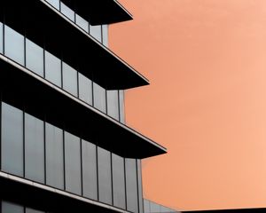 Preview wallpaper building, glass, facade, architecture, minimalism