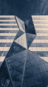 Preview wallpaper building, glass, facade, relief