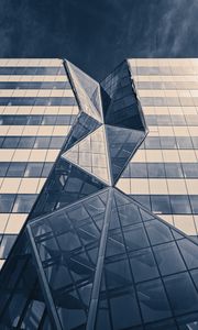 Preview wallpaper building, glass, facade, relief