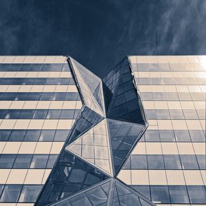 Preview wallpaper building, glass, facade, relief