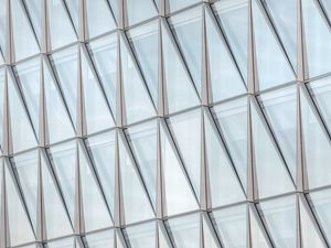 Preview wallpaper building, glass, facade, architecture, transparent, modern