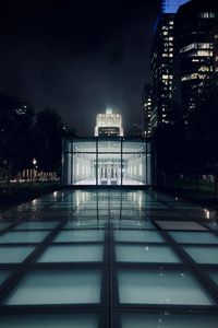 Preview wallpaper building, glass, lighting, architecture, city