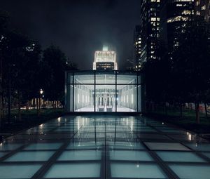 Preview wallpaper building, glass, lighting, architecture, city