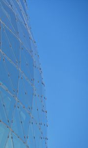 Preview wallpaper building, glass, lines, blue